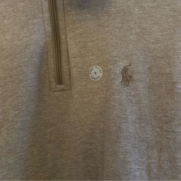 Polo Ralph Lauren Quarter Zip Sweater Brown Men's Small NWT - Picture 2 of 5